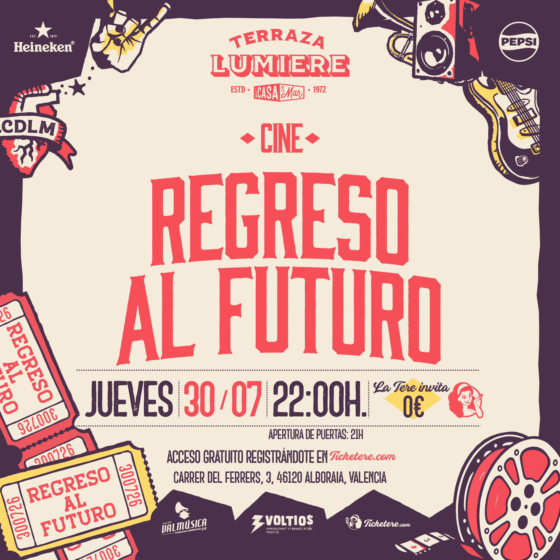 Poster for REGRESO AL FUTURO en TERRAZA LUMIERE