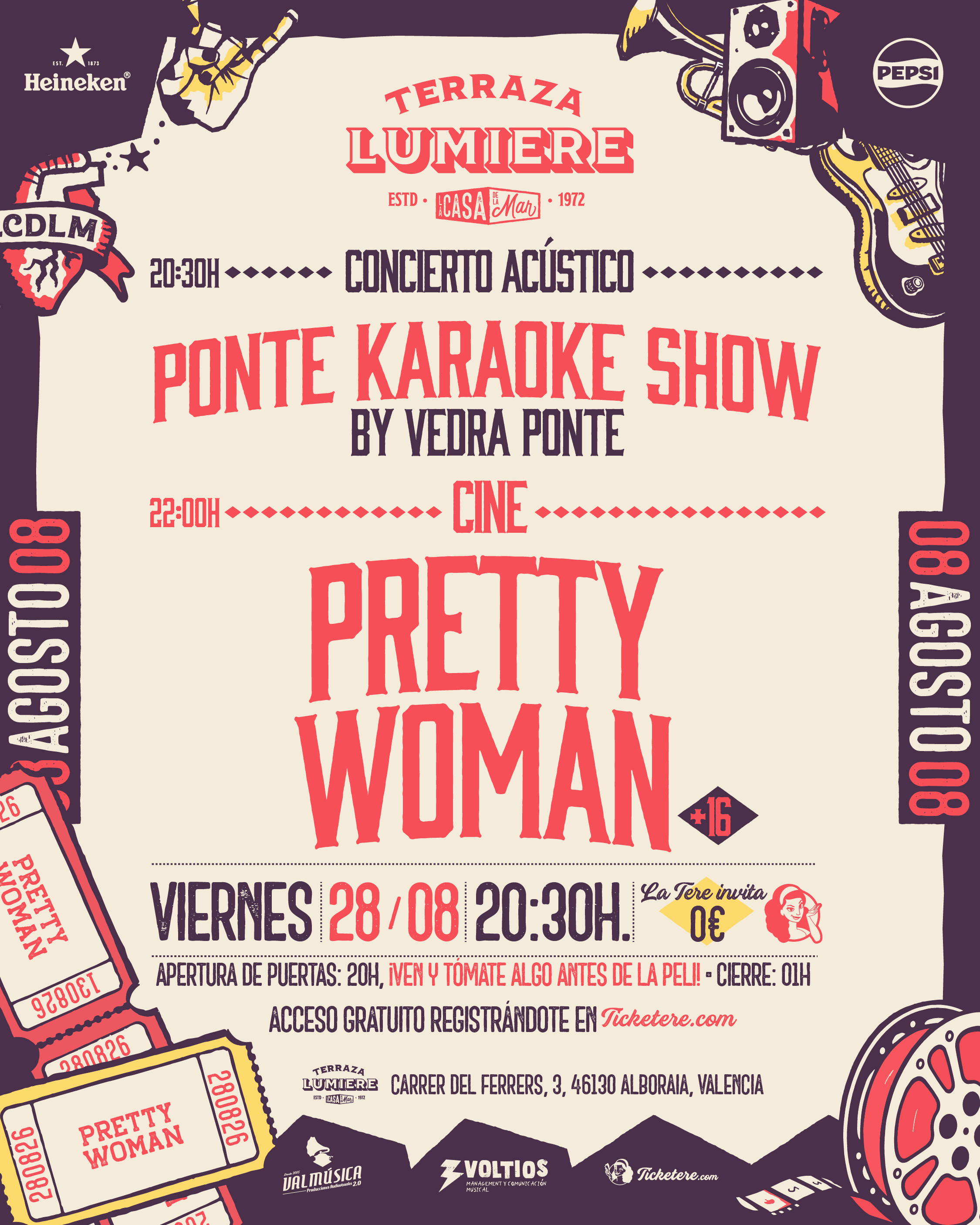 Poster for PRETTY WOMAN + PONTE KARAOKE SHOW