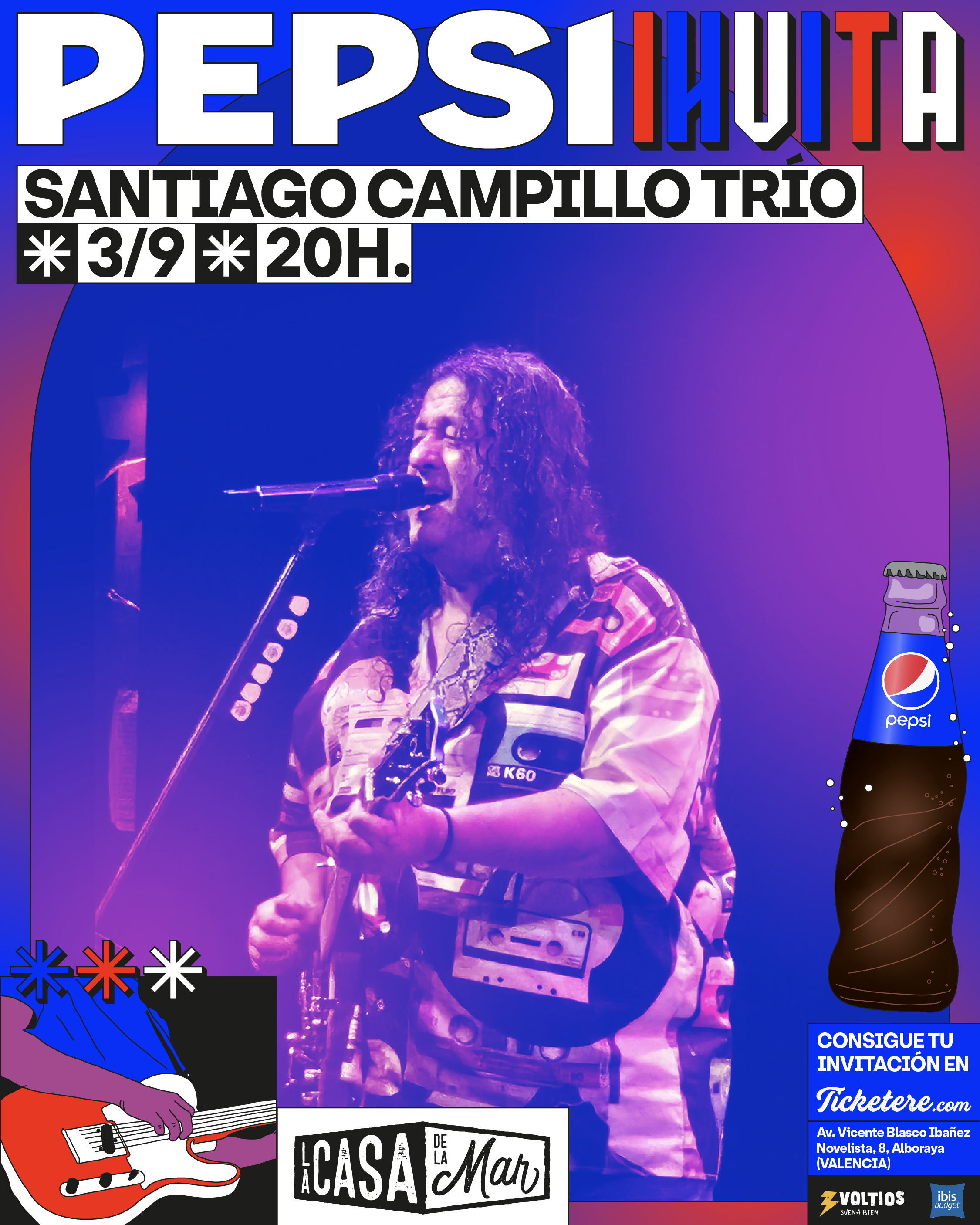 Cartel de SANTIAGO CAMPILLO TRÍO by PEPSI 