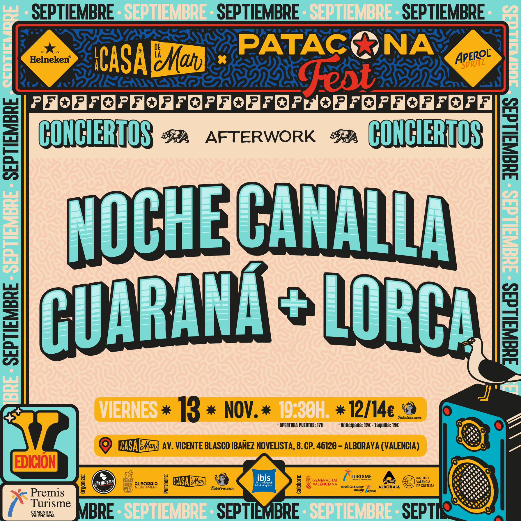 Cartell de  NOCHE CANALLA: GUARANÁ + LORCA