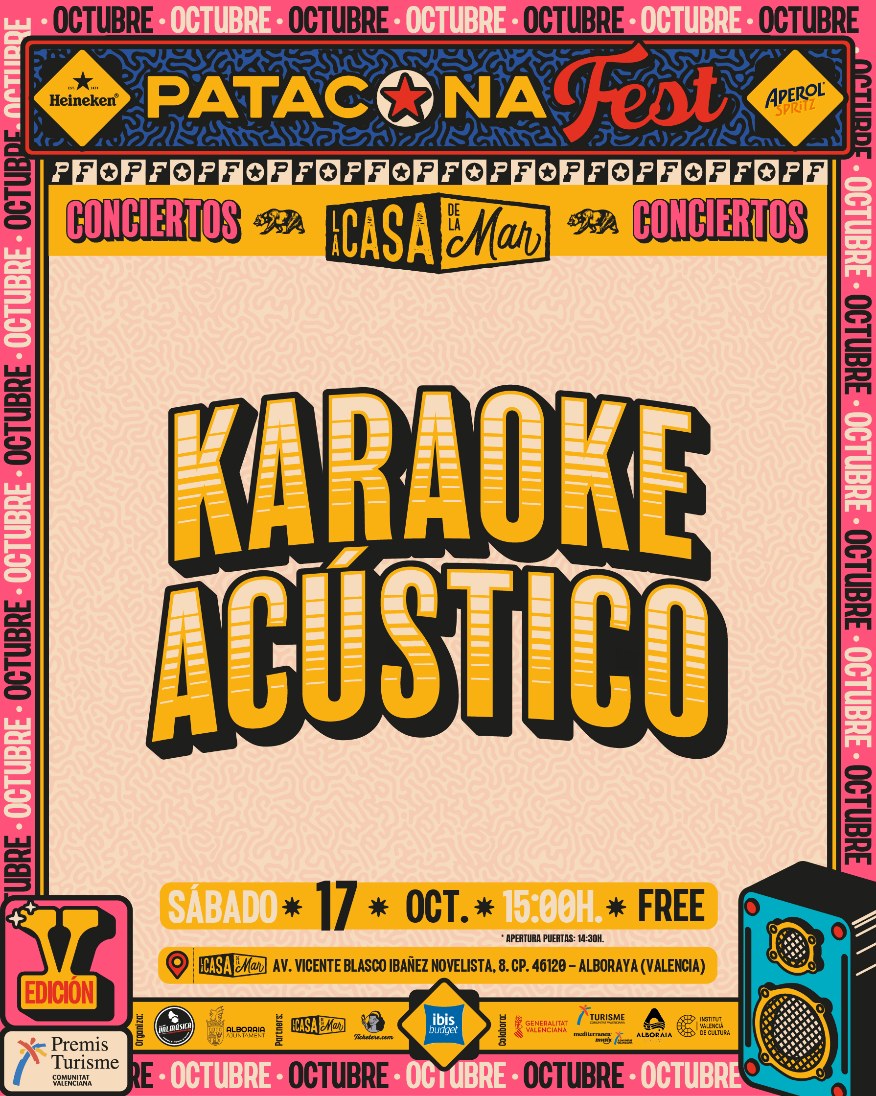 Cartell de KARAOKE ACÚSTICO 