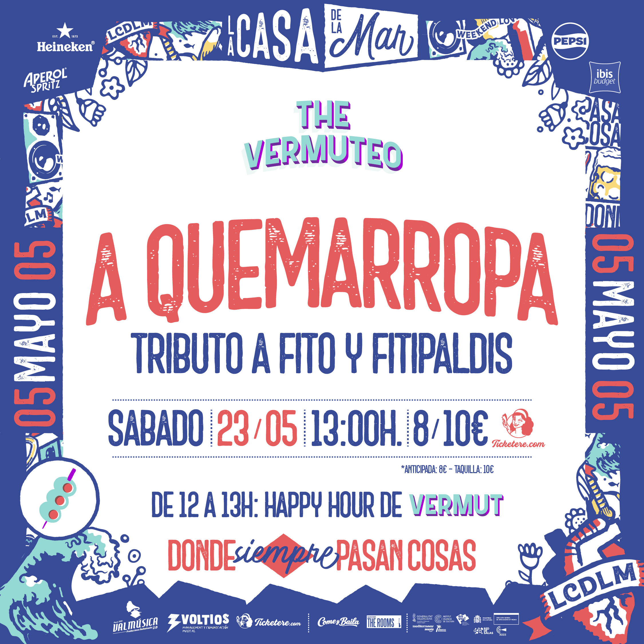 Cartel de A QUEMARROPA: TRIBUTO A FITO Y FITIPALDIS