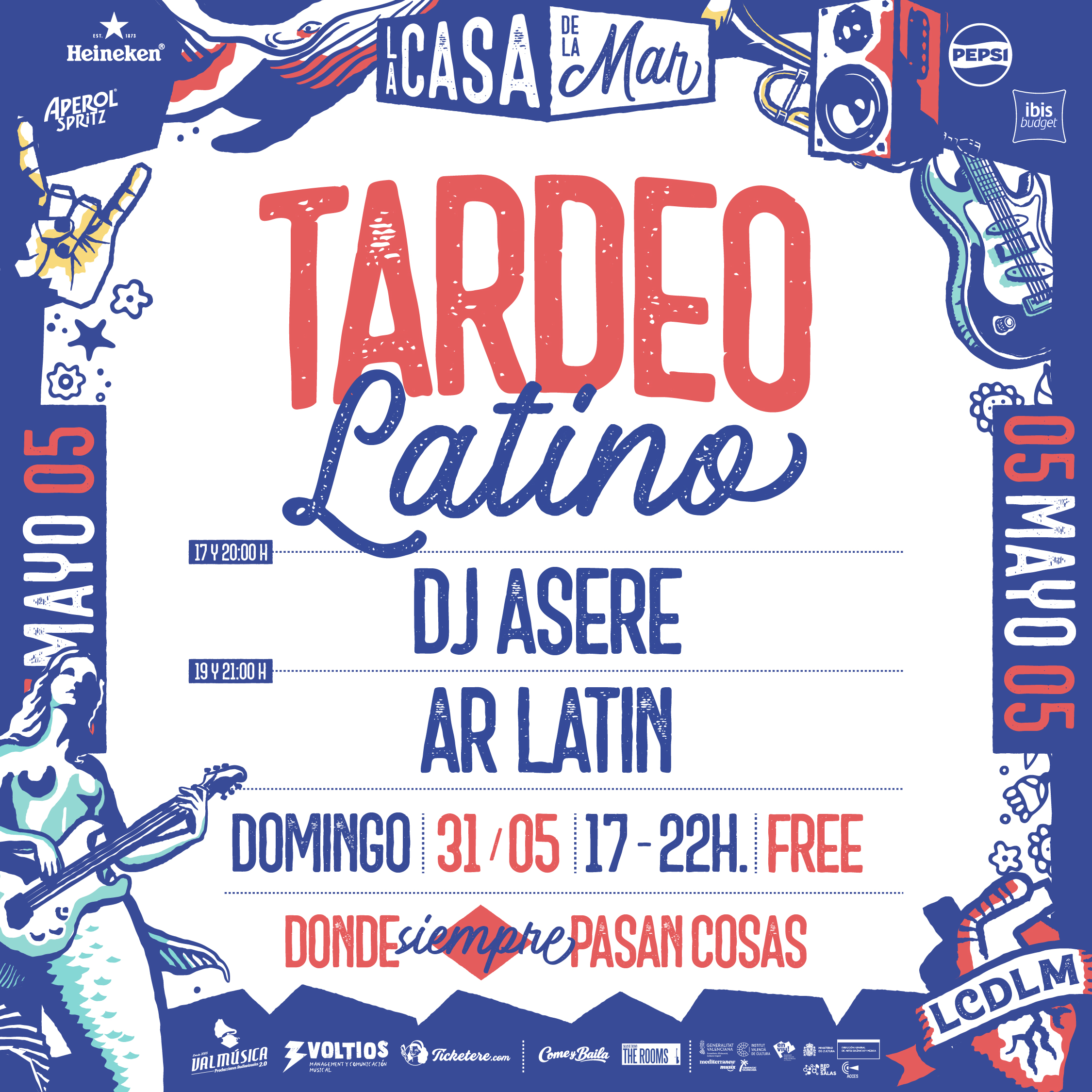Poster for TARDEO LATINO: AR-LATIN + DJ ASERE