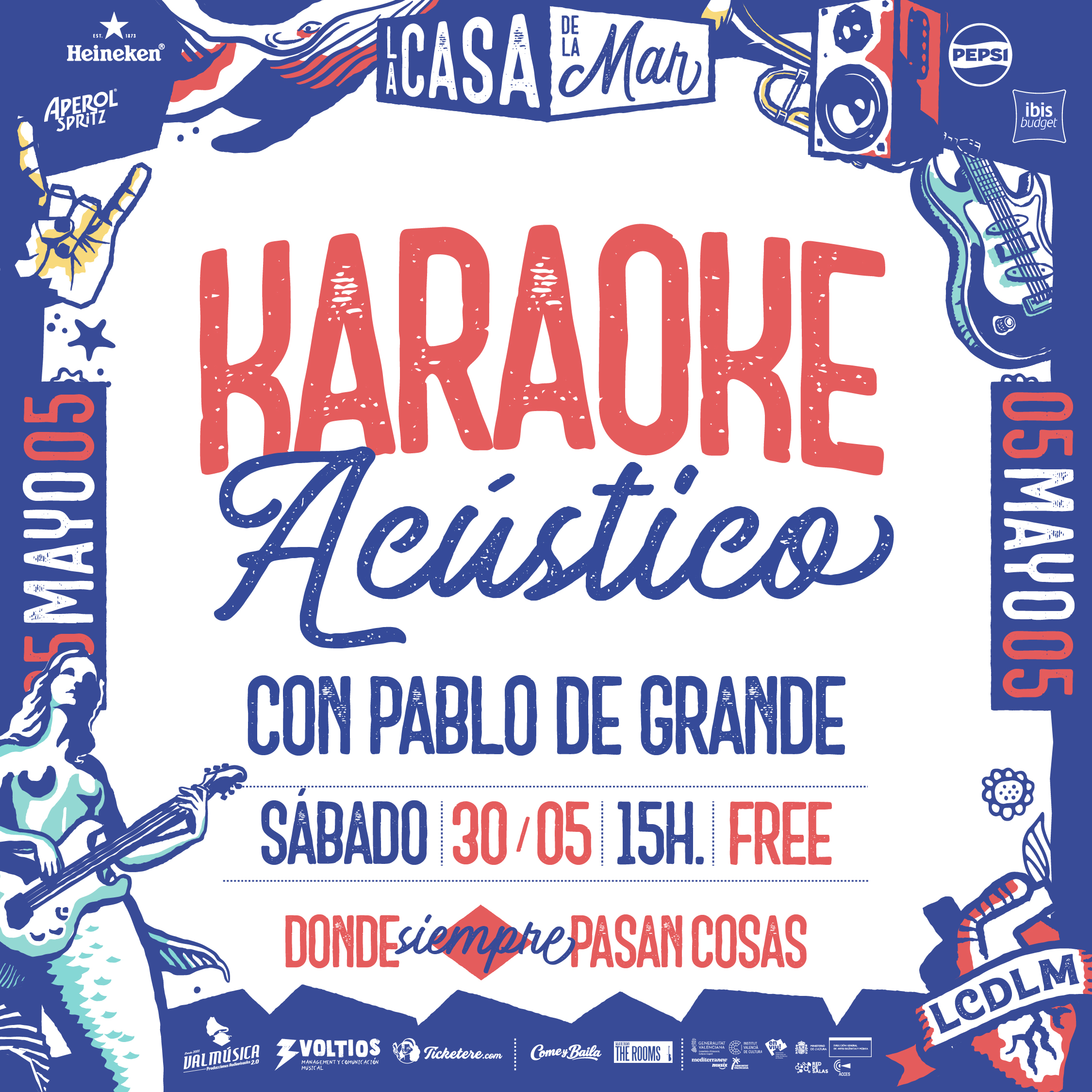 Poster for KARAOKE ACÚSTICO CON PABLO DE GRANDE