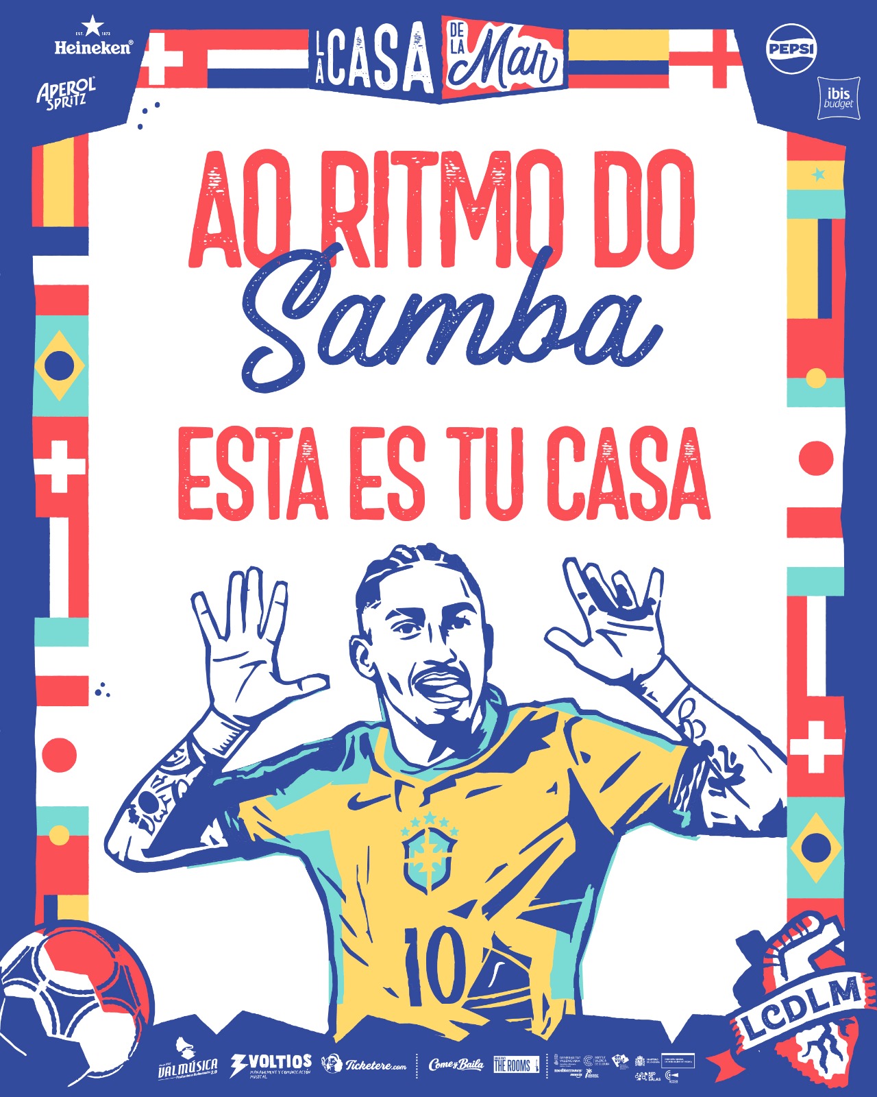 Cartel de MUNDIAL A LA MAR: BRASIL - JAPÓN