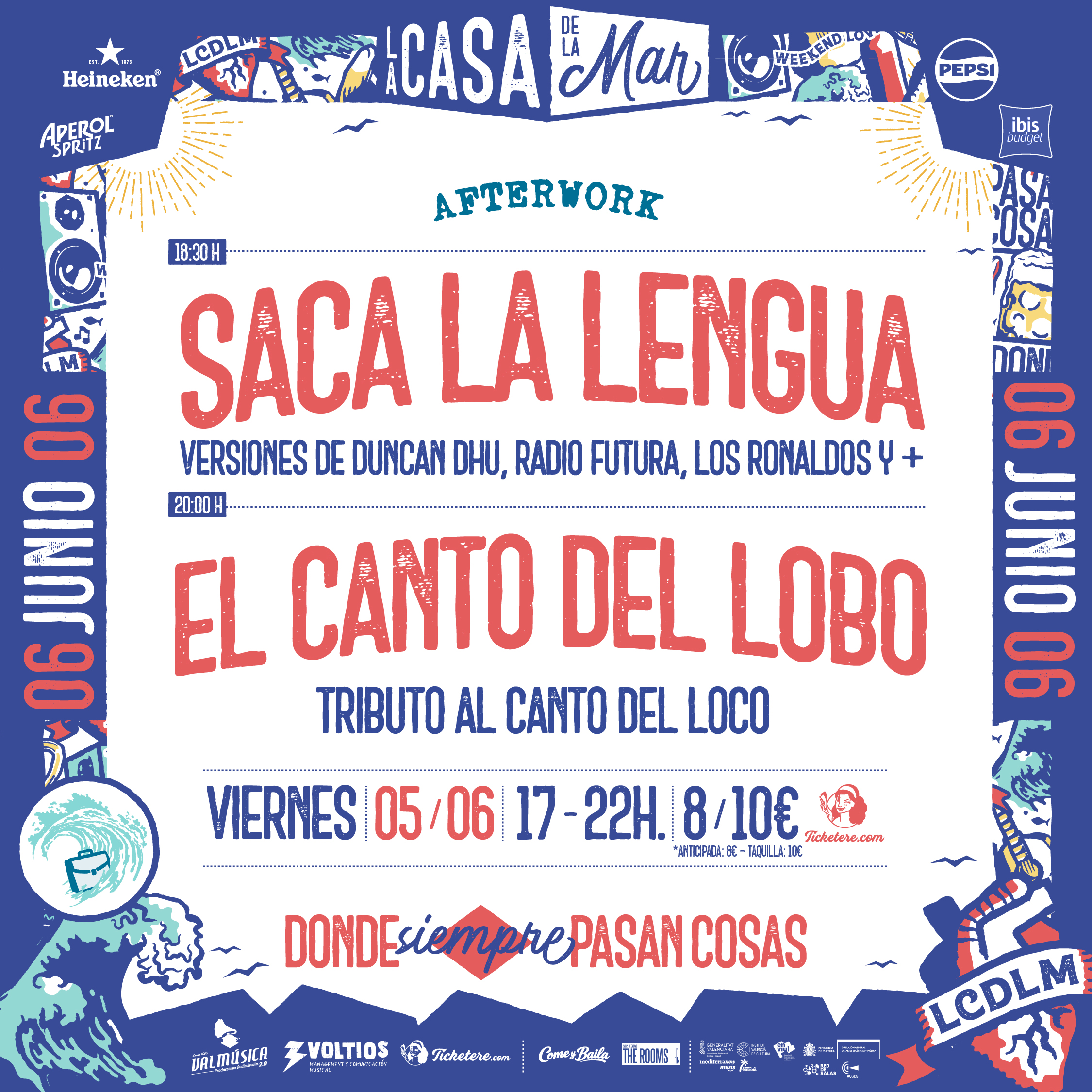 Cartell de  EL CANTO DEL LOBO + SACA LA LENGUA