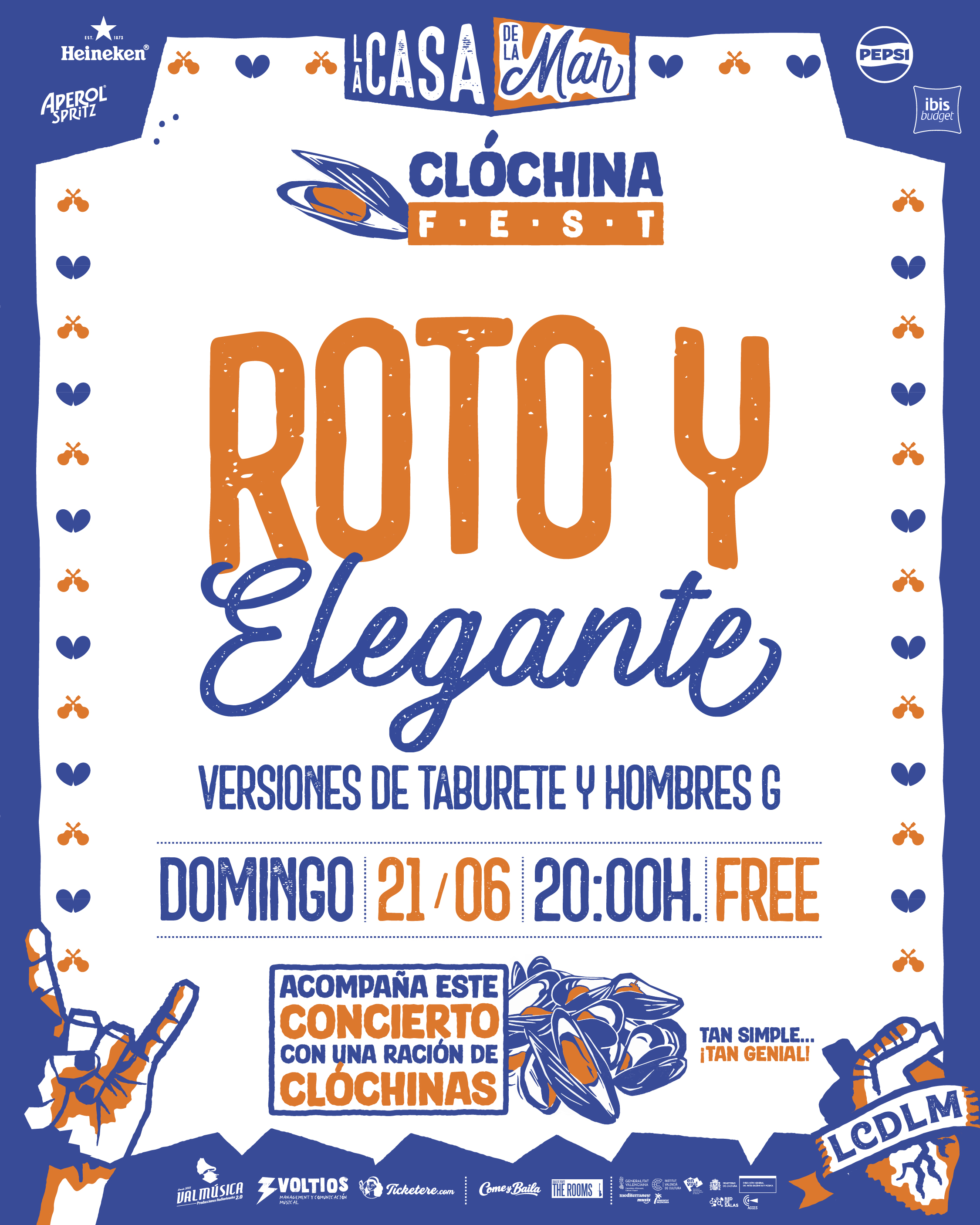 Cartell de ROTO Y ELEGANTE: VERSIONES DE TABURETE Y HOMBRES G