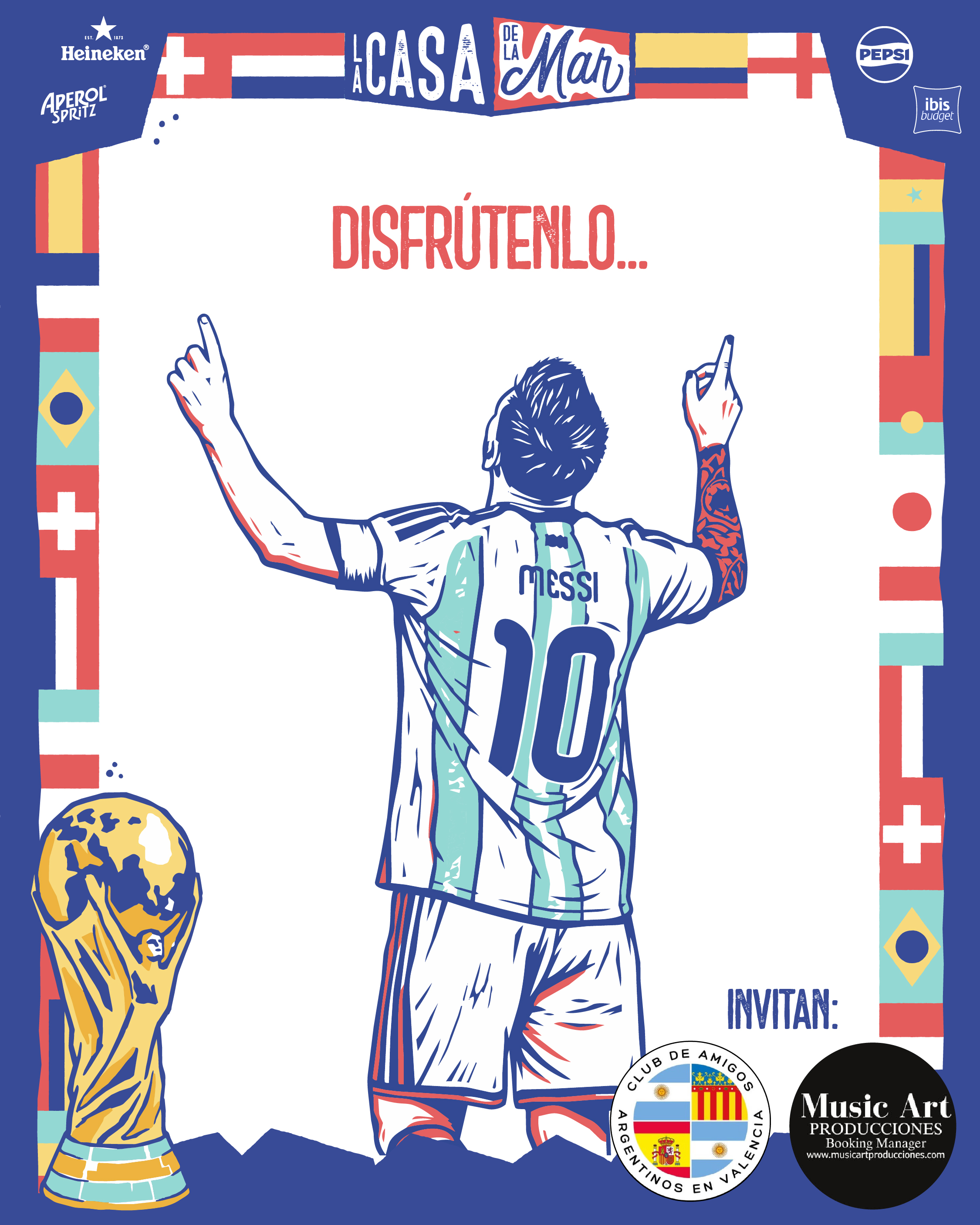Cartell de MUNDIAL A LA MAR: ARGENTINA VS AUSTRIA