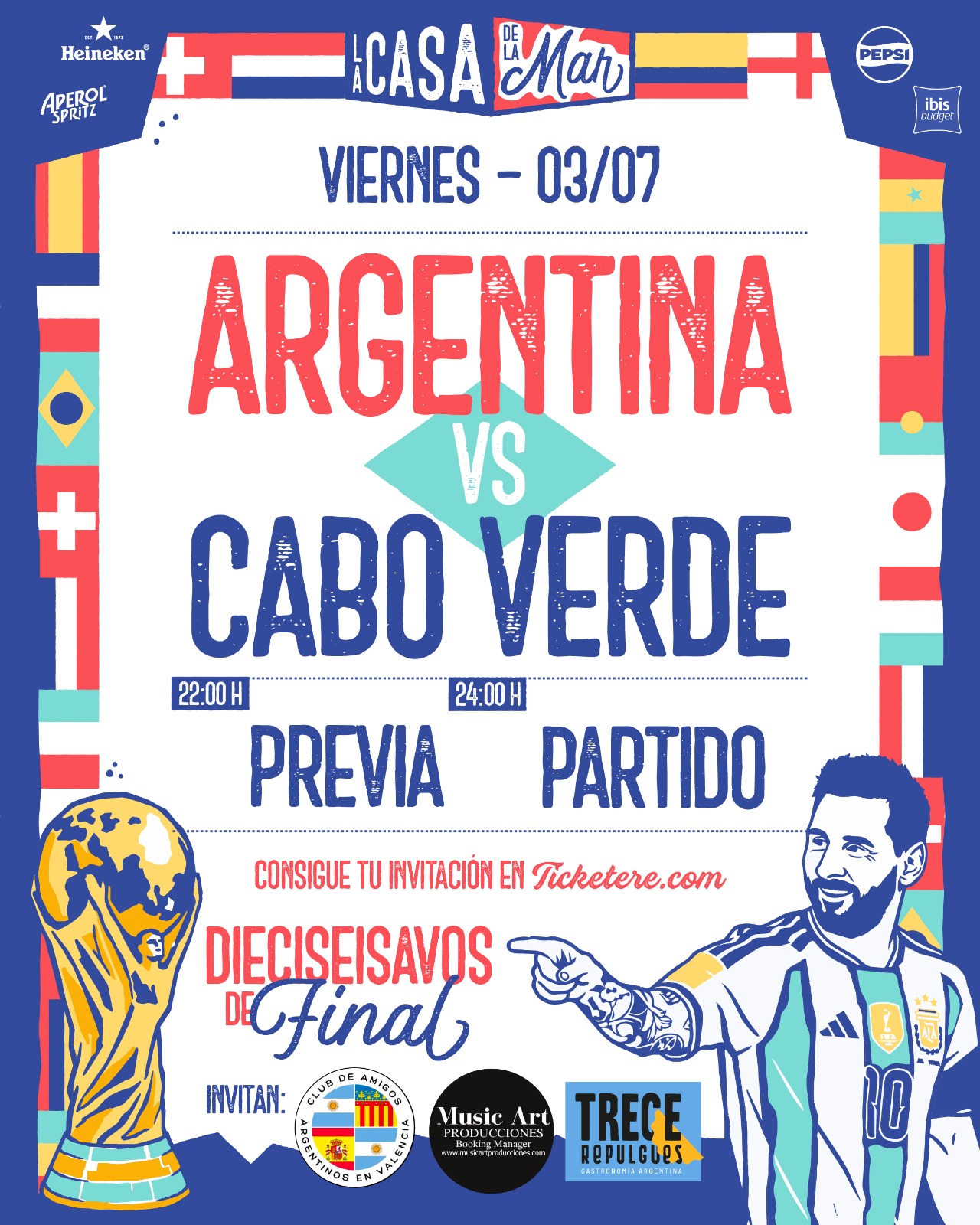 Cartel de MUNDIAL A LA MAR: ARGENTINA-CABO VERDE