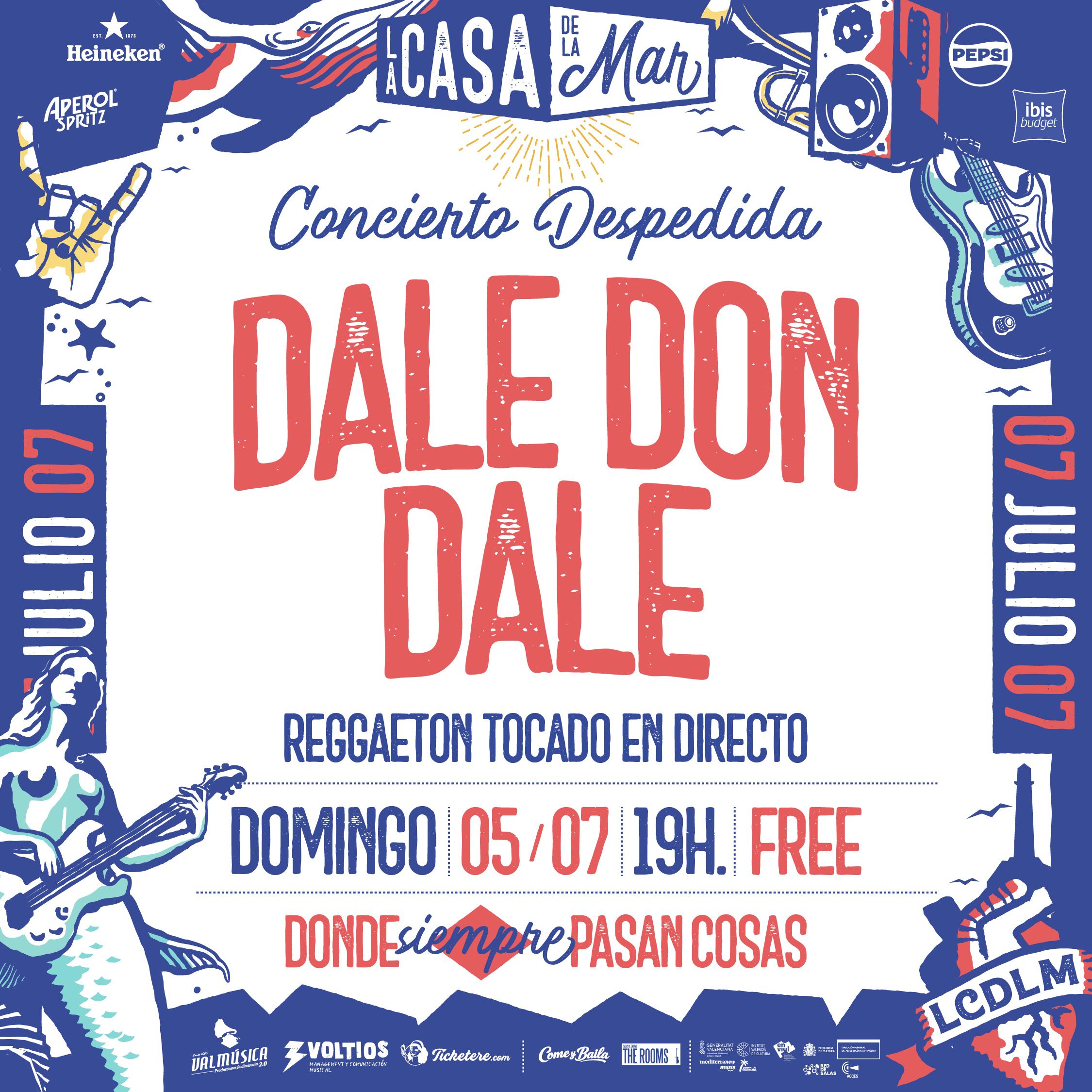 Cartell de REGGAETON TOCADO EN DIRECTO con DALE DON DALE