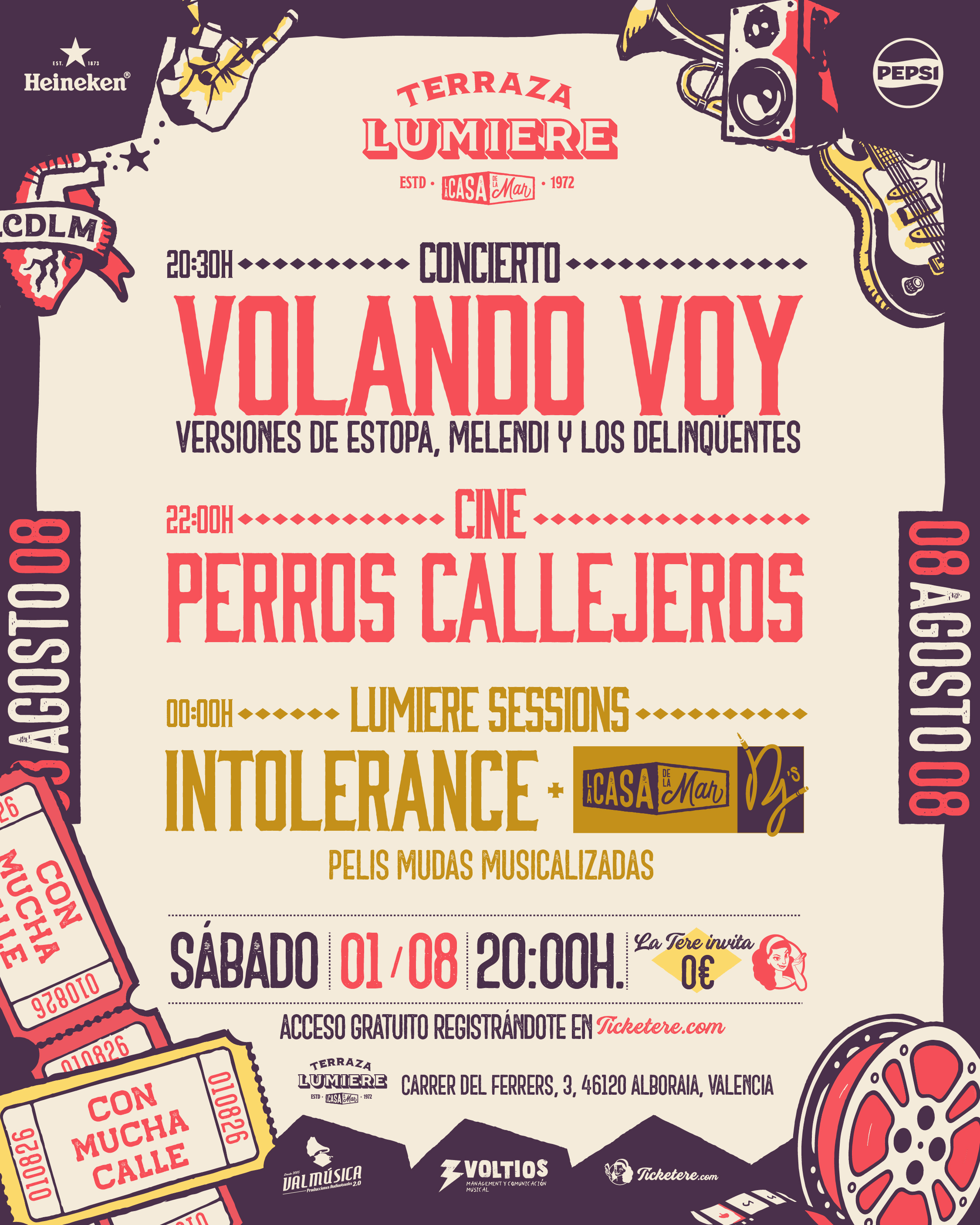 Cartel de NOCHE QUINQUI EN TERRAZA LUMIERE