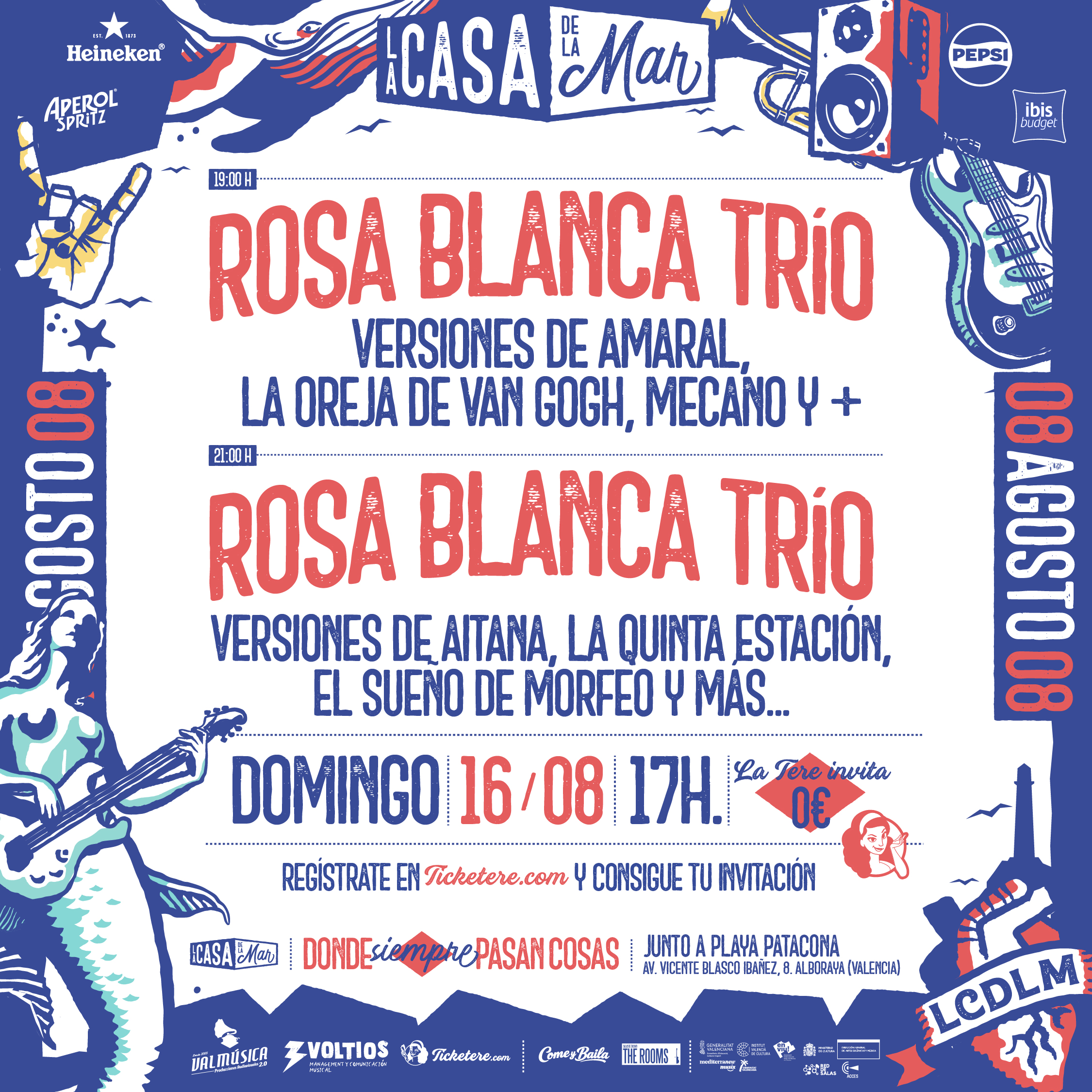 Poster for ROSA BLANCA TRÍO: VERSIONES DE AMARAL, LA OREJA DE VAN GOGH Y MECANO