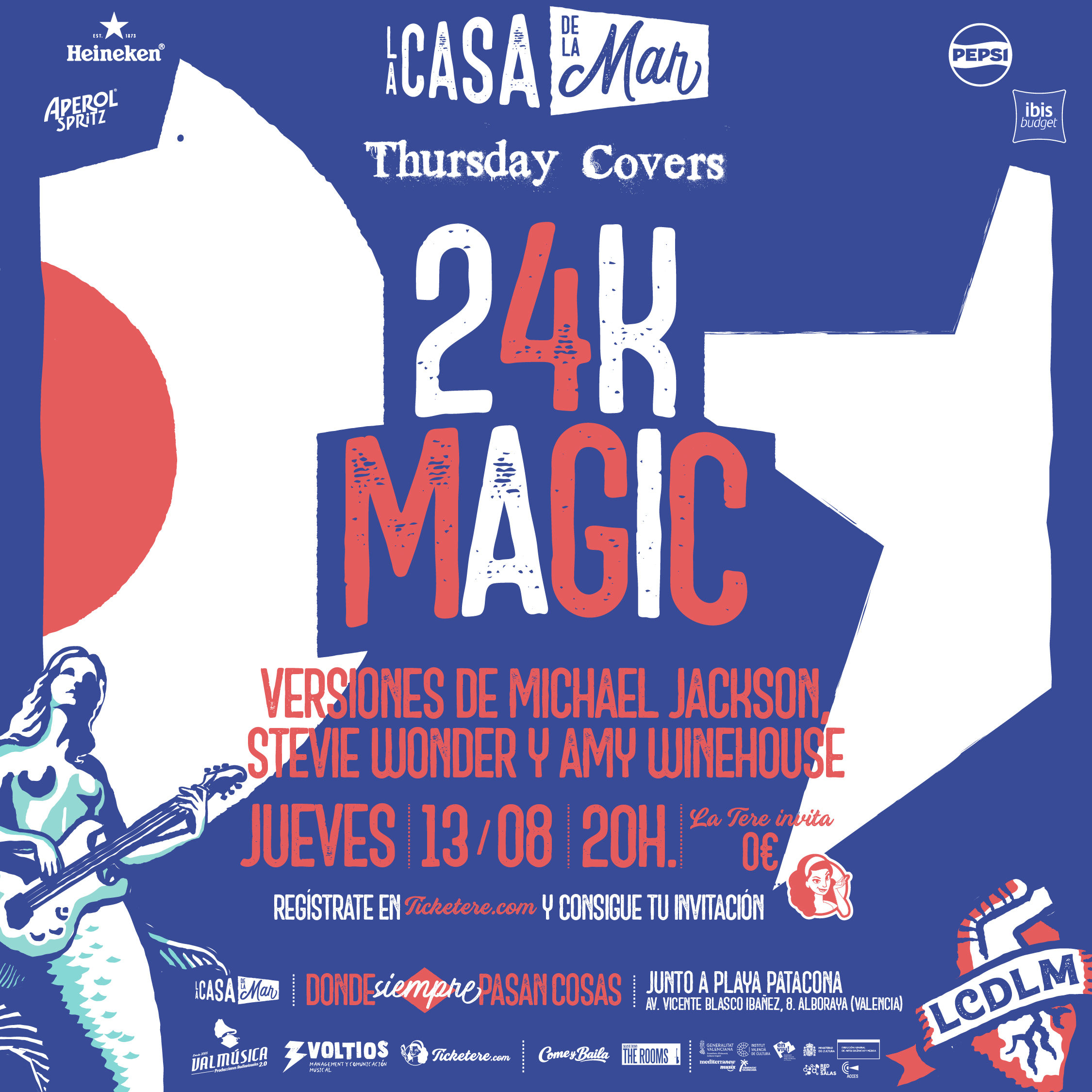 Cartel de 24k MAGIC: VERSIONES DE MICHAEL JACKSON, STEVIE WONDER Y AMY WINEHOUSE