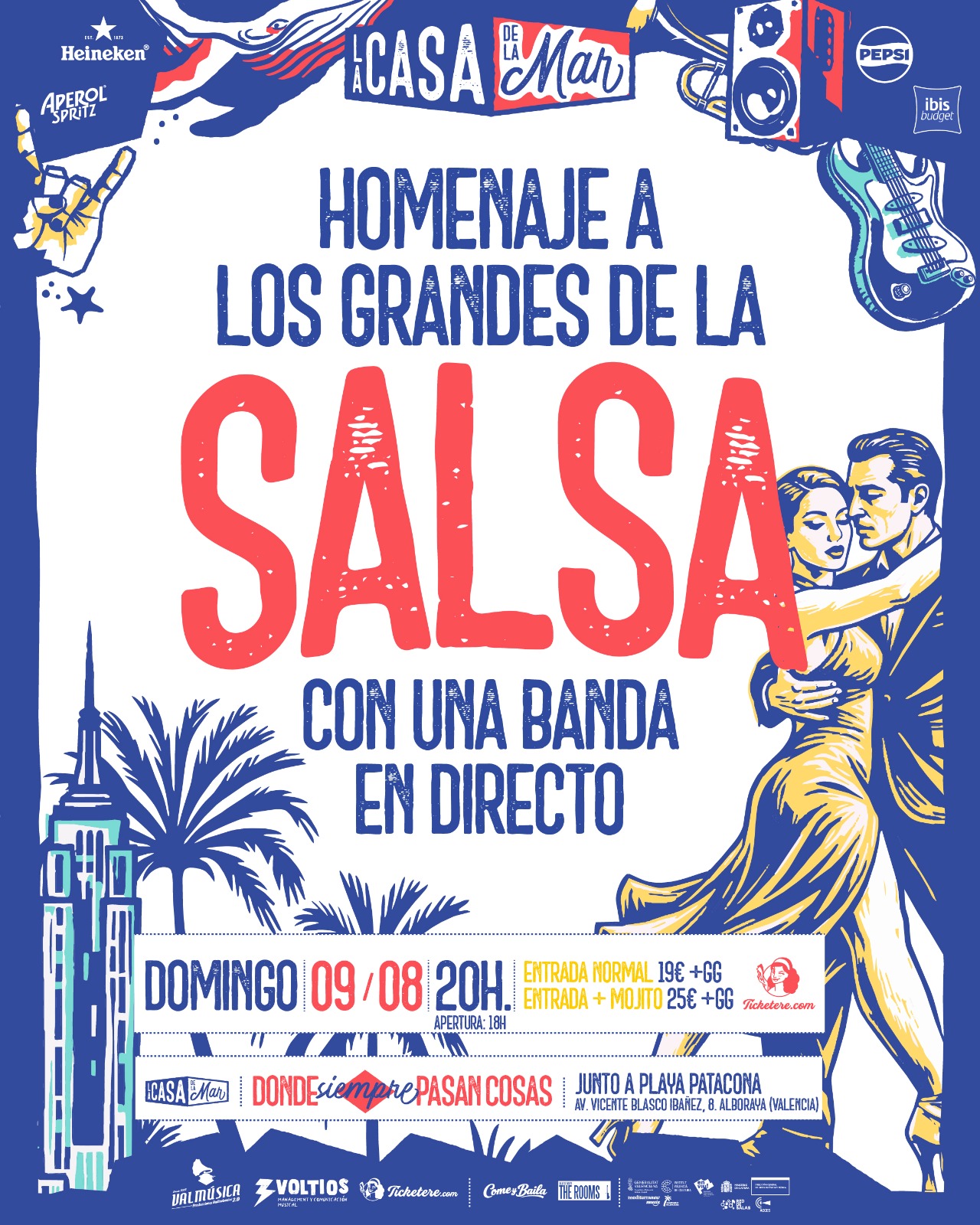 Cartell de HOMENAJE A LOS GRANDES DE LA SALSA