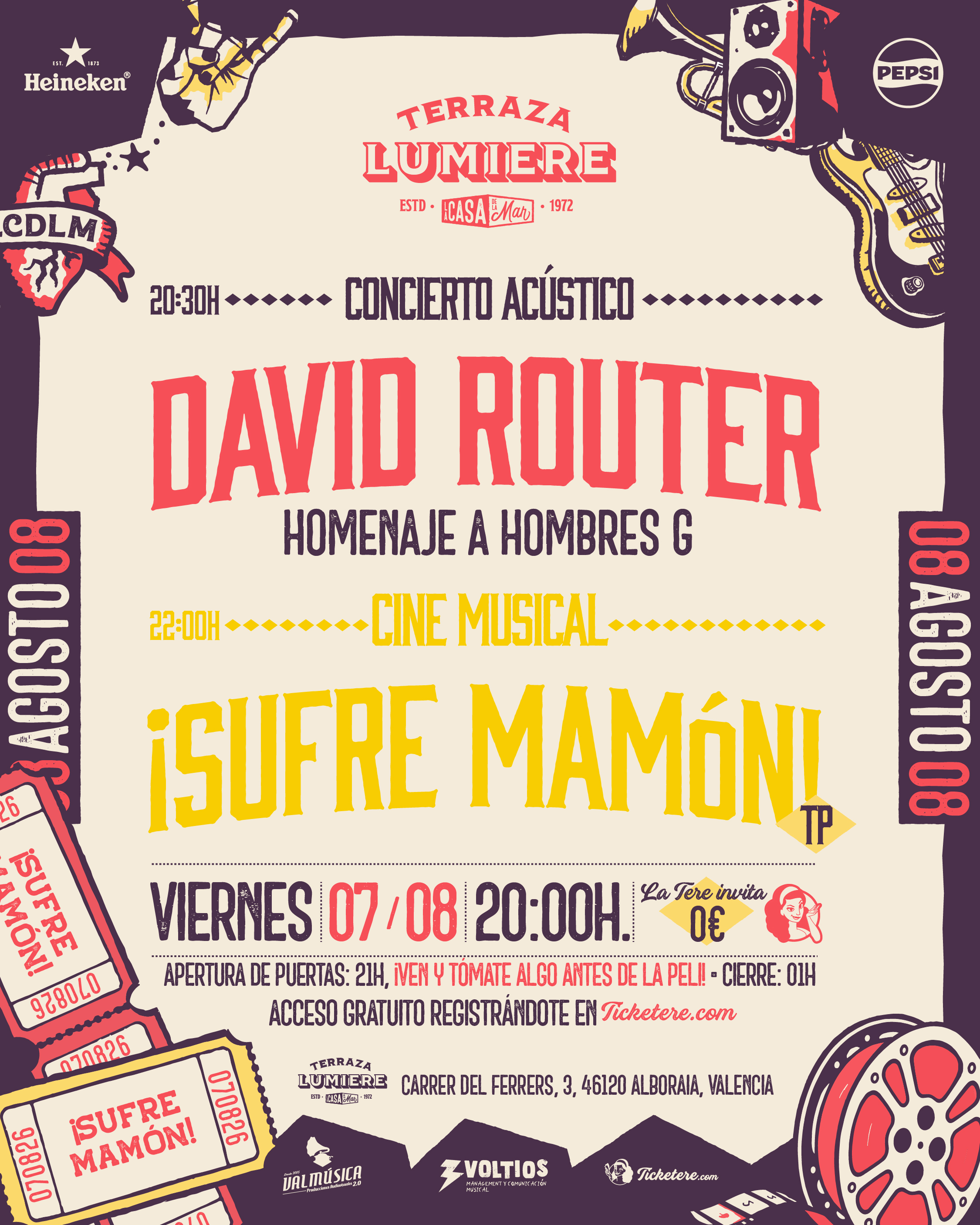 Cartel de CONCIERTO + CINE: SUFRE MAMÓN