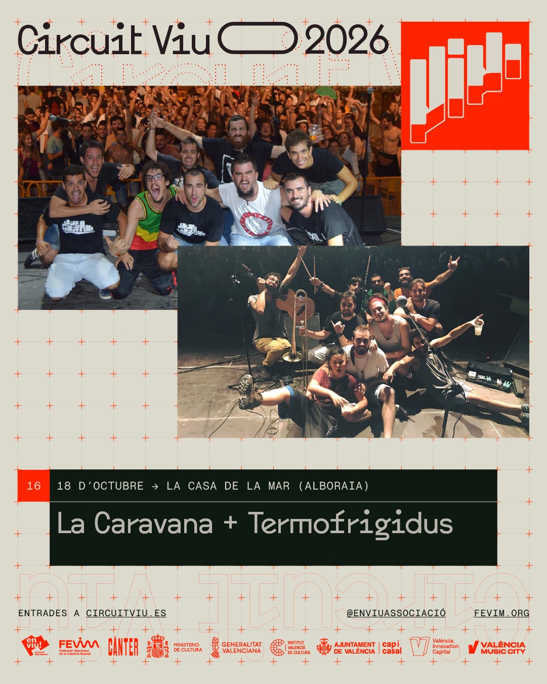 Cartel de LACARAVANA + TERMOFRIGIDUS - CIRCUIT VIU
