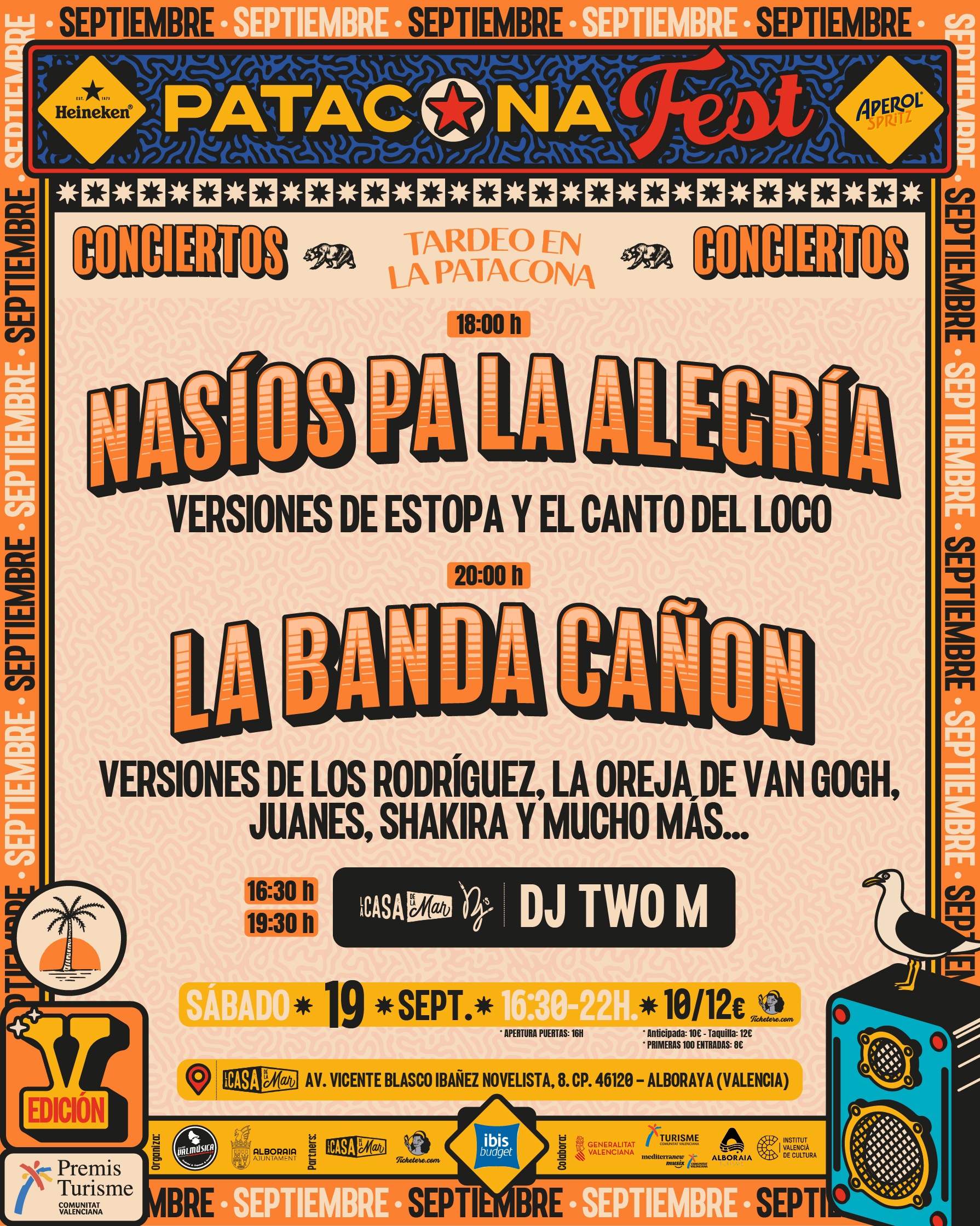 Cartell de NASÍOS PA LA ALEGRÍA + LA BANDA CAÑÓN: VERSIONES DE LOS RODRIGUEZ, EL CANTO DEL LOCO, JUANES SHAKIRA Y MÁS