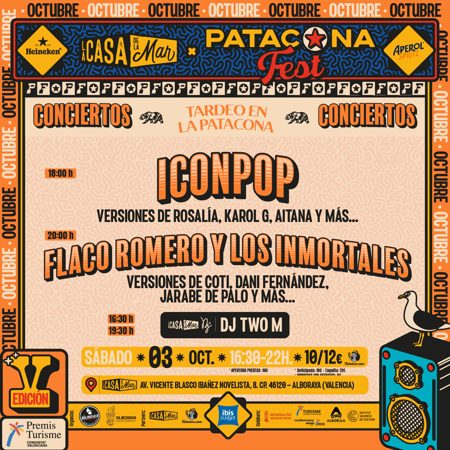 Cartel de ICONPOP + FLACO ROMERO Y LOS INMORTALES